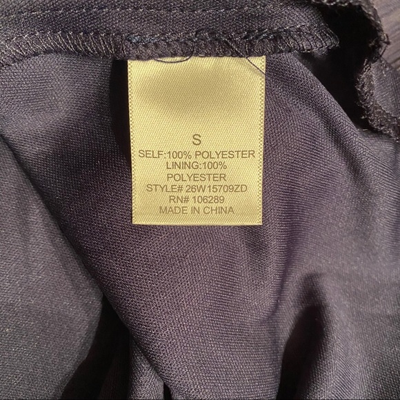 NEW Mi Ami Amelia Godet Gauzy Navy Lined Dress NWT - Picture 7 of 7